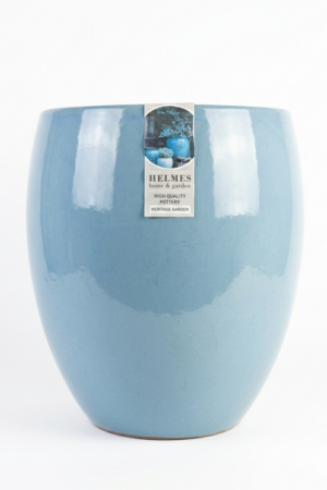 Kübel METALLIC AZUR BLUE P40 – синя керамична кашпа