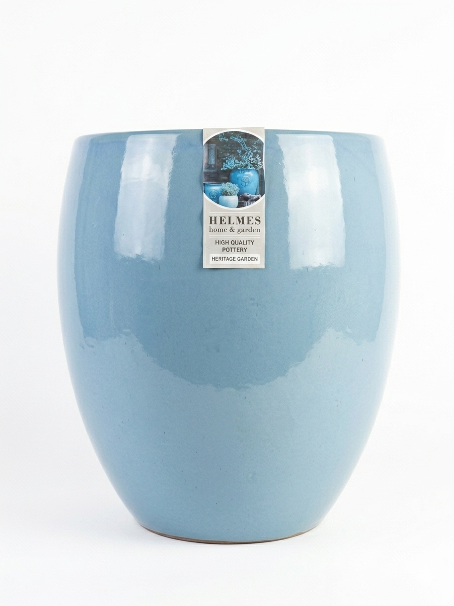 Kübel METALLIC AZUR BLUE P40 – синя керамична кашпа