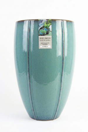 Vase WAVE blue – зелено-синя керамична кашпа