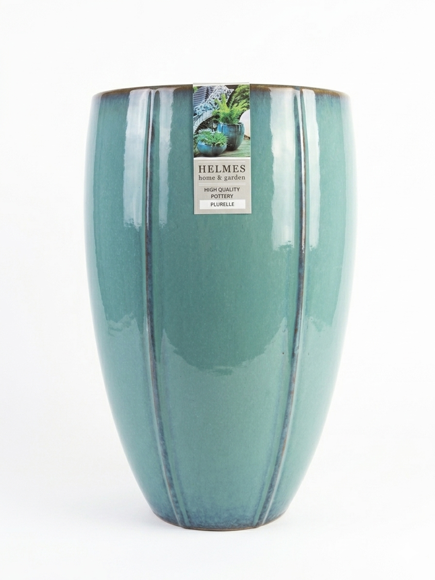 177627983892231.png Vase WAVE blue – зелено-синя керамична кашпа - Image 1